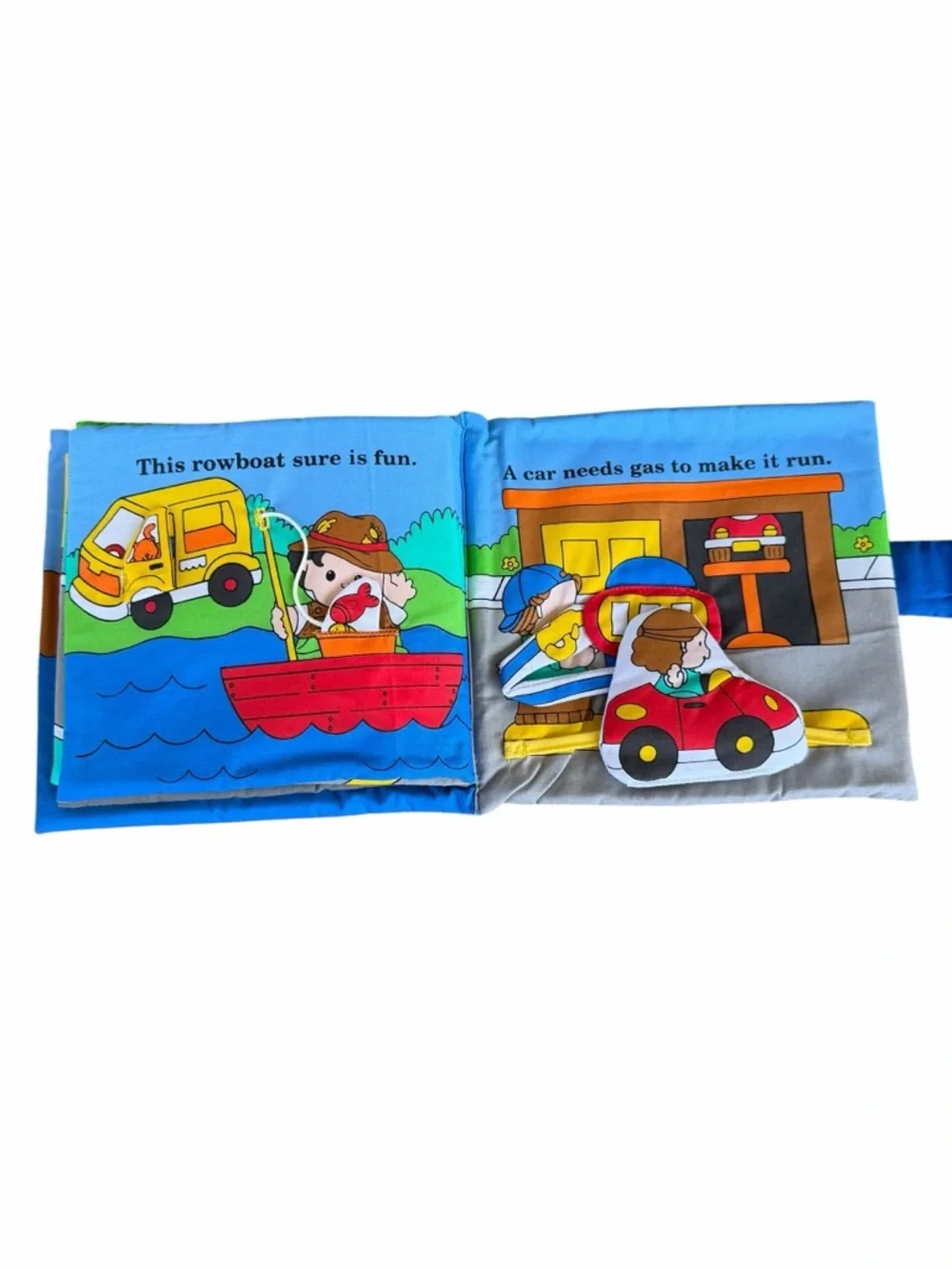 VTG Fisher-Price Little People Soft Play Interactive Cloth Book w/ Case 90s GUC